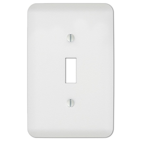 Amerelle Amerelle Capri Paintable Textured White 1 gang Stamped Steel Toggle Wall Plate 1 pk 635TW